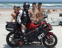 Yamaha R1 on Daytona Beach