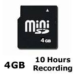 Bike Camera - Solid State Memory - 4GB Mini SD