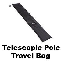 Telescopic camera pole travel bag.