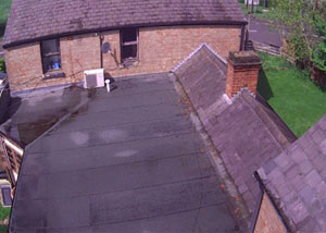 Telescopic roof inspection camera photo.