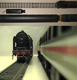 Micro mini video camera model train